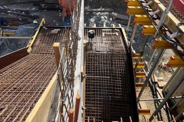 Bewehrung einer Fluchttreppe